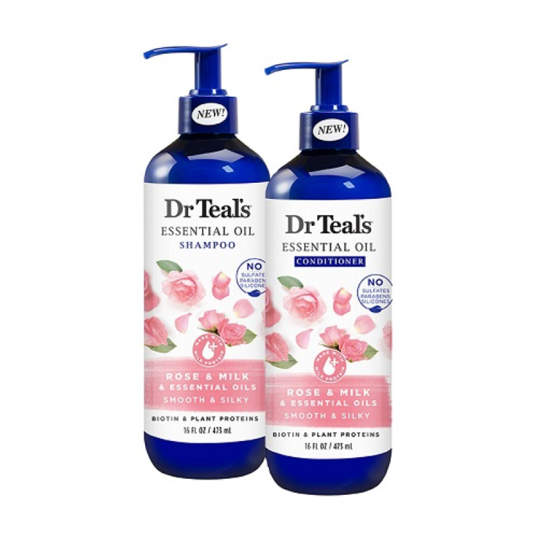 DR TEALS ESS OIL ROSE N MILK SHAMPOO 473ML